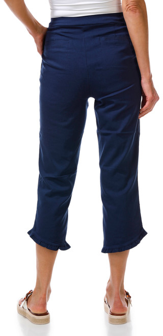 Thumbnail 2: Stella Parker Women's Pull On Ruffle Hem Capri Pants  