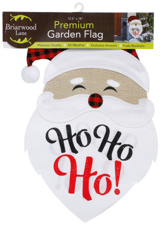 Thumbnail 1: Briarwood Lane 12x18 Christmas Santa Ho Ho Ho Garden Flag 