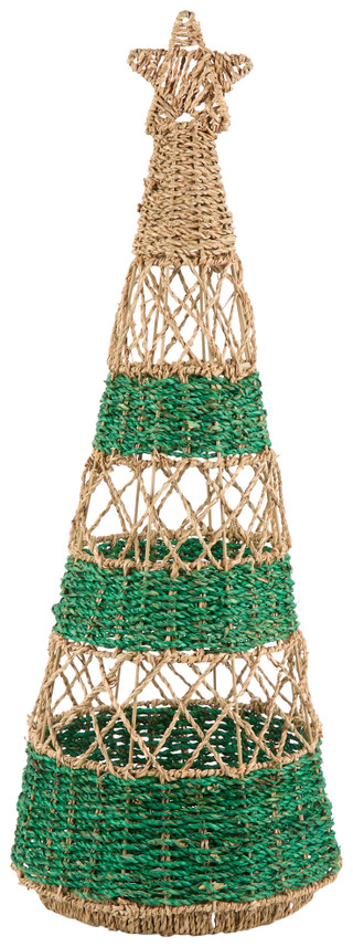 Thumbnail 1: Caribbean Joe 32-Inch Seagrass Christmas Tree Decor 