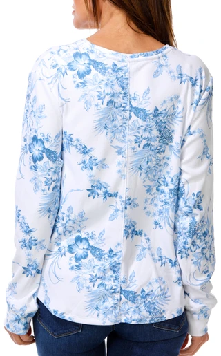Thumbnail 2: REEL LEGENDS Women's Long Sleeve Waffle Surfside Top 