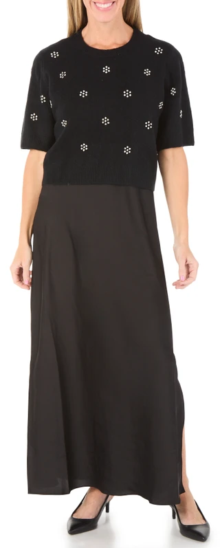 Thumbnail 1: MSK Women's Embellished Sweater & Slip Dress 