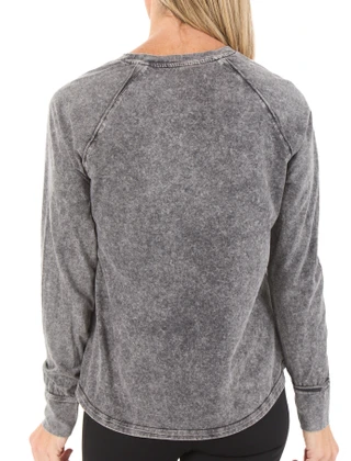 Thumbnail 2: Brisas Women's Long Sleeve Acid Wash Top 