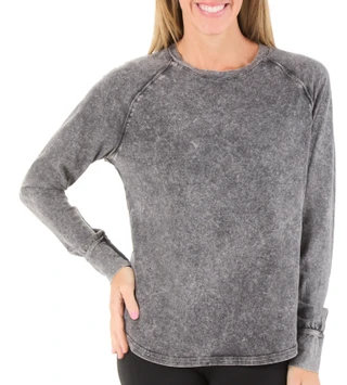 Thumbnail 1: Brisas Women's Long Sleeve Acid Wash Top 
