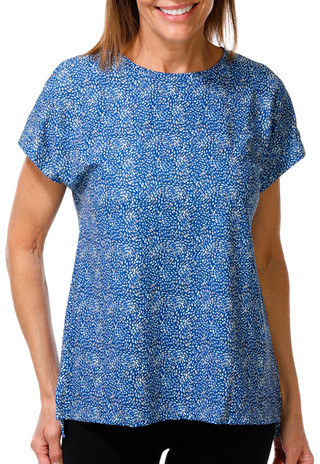Thumbnail 1: Brisas Women's Short Sleeve Speckle Print Top  