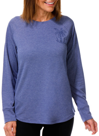 Thumbnail 1: Brisas Women's Long Sleeve Raglan Embroidered Top 