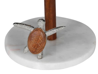 Thumbnail 2: INDIA CONNECTION Marble Turtle Paper Towel Holder 