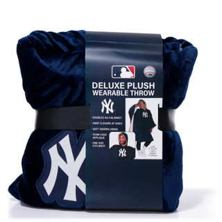 Thumbnail 1: New York Yankees 60x80 Sherpa-Lined Wearable Throw Blanket 