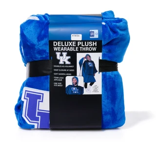 Thumbnail 1: KENTUCKY WILDCATS 60x80 Deluxe Plush Wearable Team Throw Blanket with Snaps 