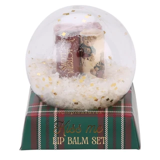 Thumbnail 1: SIMPLE PLEASURES 4-Piece Snow Globe Lip Balm Set 