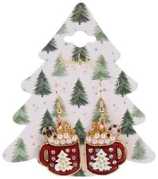 Thumbnail 1: Nicole Miller Hot Cocoa Mug Drop Earrings 