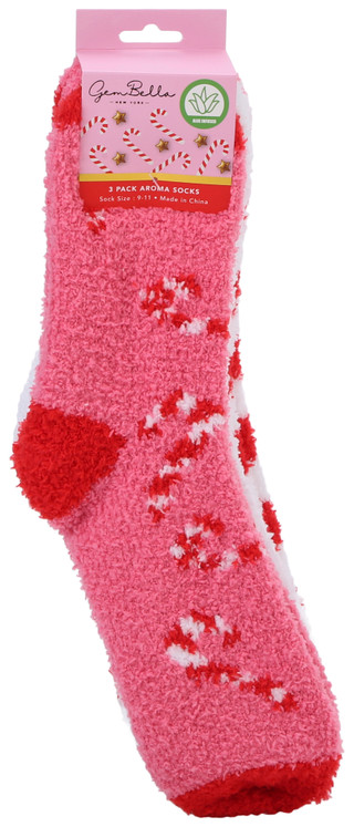 Thumbnail 1: Gem Bella 3-Pack Aloe Infused Cozy Socks 