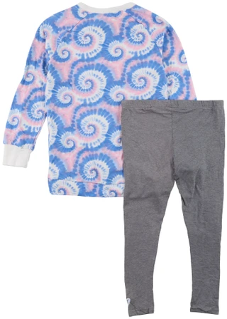 Thumbnail 2: Hurley Big Girls 2 Pc Sweatshirt & Leggings Set 