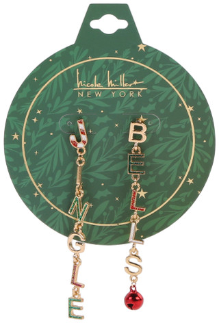Thumbnail 1: Nicole Miller Jingle Bells Drop Earrings 