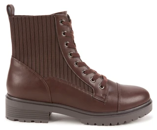 Thumbnail 4: BCBG Women's Knit Panel Combat Booties 
