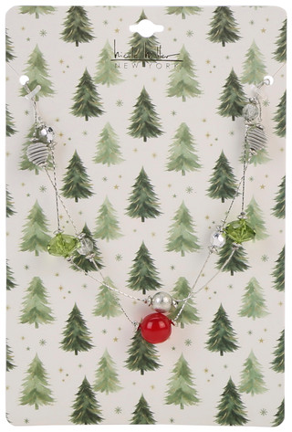 Thumbnail 1: Nicole Miller Christmas Long Station Ball Necklace 