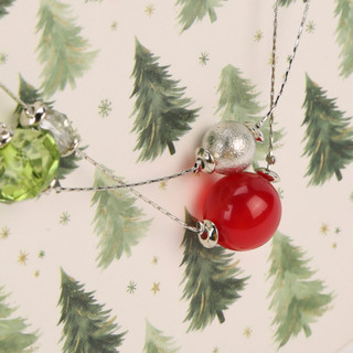 Thumbnail 2: Nicole Miller Christmas Long Station Ball Necklace 