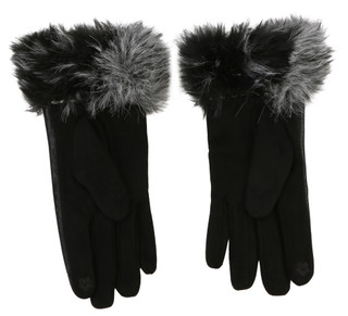 Thumbnail 2: Catherine Malandrino Faux Leather Gloves With Faux Fur Cuffs 