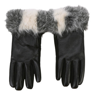 Thumbnail 1: Catherine Malandrino Faux Leather Gloves With Faux Fur Cuffs 