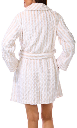 Thumbnail 2: Tommy Hilfiger Women's Striped Soft Plush Tie-Waist Robe 