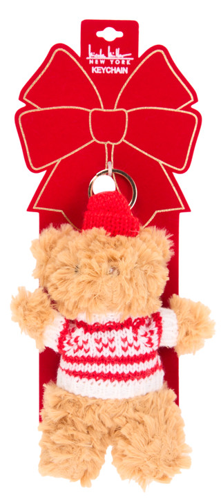 Thumbnail 1: Nicole Miller Santa Bear Bag Charm Keychain 