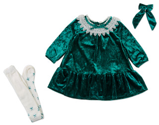 Thumbnail 1: RACHEL ZOE Toddler Girls' 3-Piece Velour Dress Set 