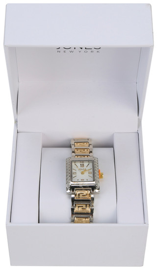 Thumbnail 1: JONES NEW YORK Women's 2-Tone Rectangular Watch 