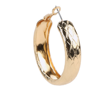 Thumbnail 2: NINE WEST 46.5mm Textured Hoop Earrings 