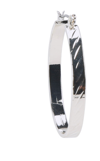 Thumbnail 2: NINE WEST 35mm Textured Hoop Earrings 