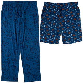 Thumbnail 1: Real Tree Fishing  2-Piece Fish Print Pajama Bottoms Set 