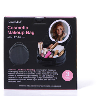 Thumbnail 2: Nuvo Med Cosmetic Makeup Bag w/ LED Mirror 