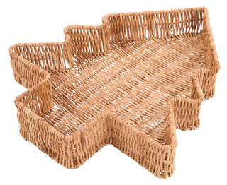 Thumbnail 1: Caribbean Joe 15-Inch Rattan Christmas Tree Tray 