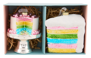 Thumbnail 1: ATELIER 2-Piece Rainbow Cake Ornament Set 