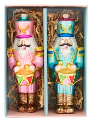 Thumbnail 1: ATELIER Set of 2 Nutcracker Ornaments 