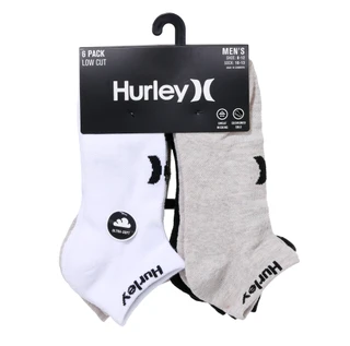 Thumbnail 1: Hurley Men's 6 Pk Moisture Wicking Cushioned Low Cut Socks 