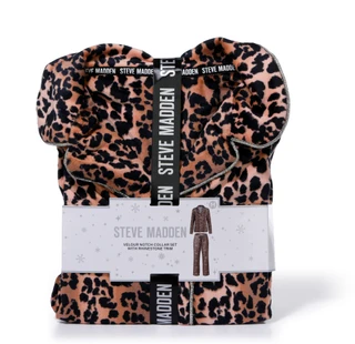 Thumbnail 1: Steve Madden Women's 2 Pc Velour Rhinestone Trim Pajamas Set 