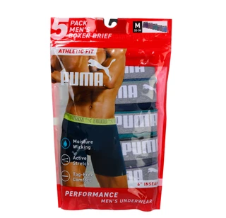 Thumbnail 1: Puma Men's 5 Pk Athletic Fit Boxer Briefs 