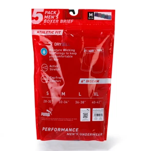 Thumbnail 2: Puma Men's 5 Pk Athletic Fit Boxer Briefs 