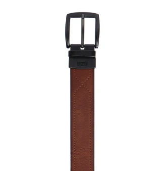 Thumbnail 2: Levi's Men's Reversible Smoky Brass Buckle Belt 