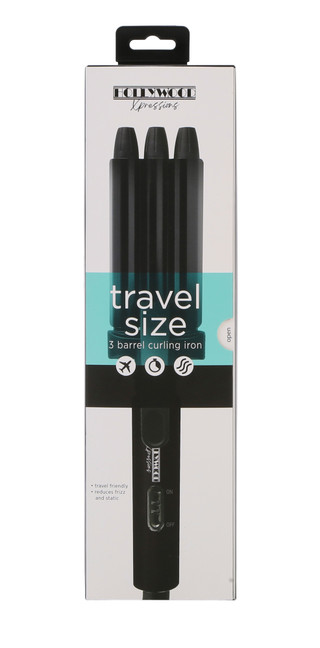 Thumbnail 1: Hollywood Expressions Women's Travel Size 3 Barrel Curling Iron 
