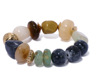 Thumbnail 2: CC By RC  Mixed Stone Stretch Bracelet  