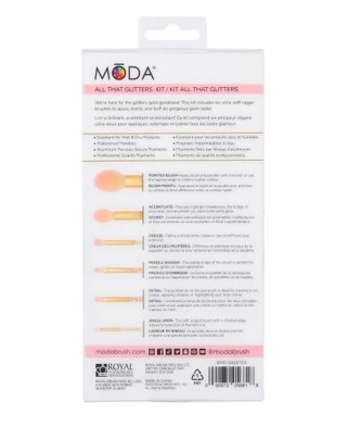 Thumbnail 2: Moda All That Glitters 6-Piece Makeup Brush Set 