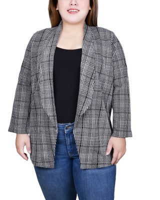 Thumbnail 1: Ny Collection NY Collection Plus Long Sleeve Ponte Jacket 