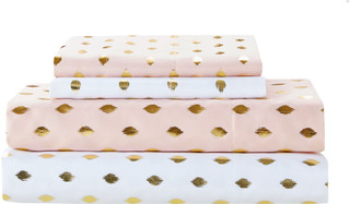 Thumbnail 10: Intelligent Design Intelligent Design Microfiber Metallic Dot Sheet Set 
