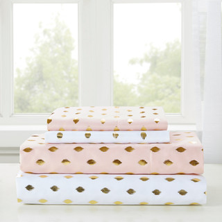 Thumbnail 15: Intelligent Design Intelligent Design Microfiber Metallic Dot Sheet Set 