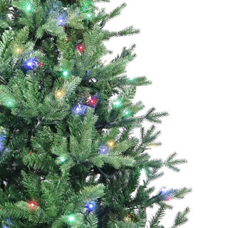 Thumbnail 4: Kurt Adler 7-Foot Pre-Lit Multi-color LED Jackson Pine Christmas Tree 