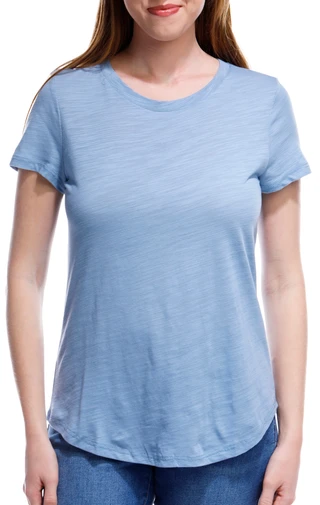 Thumbnail 1: Blue Sol Blue Sol Womens Solid Short Sleeve Luxey Scoop Top 