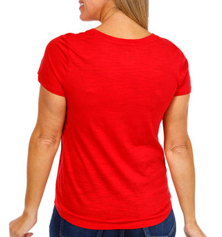 Thumbnail 2: Blue Sol Blue Sol Womens Solid Short Sleeve Luxey Scoop Top 
