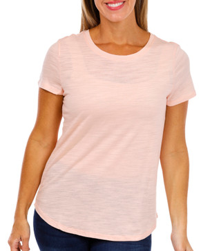Thumbnail 1: Blue Sol Blue Sol Womens Solid Short Sleeve Luxey Scoop Top 