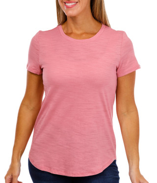 Thumbnail 1: Blue Sol Blue Sol Womens Solid Short Sleeve Luxey Scoop Top 