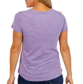Thumbnail 3: Blue Sol Blue Sol Womens Solid Short Sleeve Luxey Scoop Top 